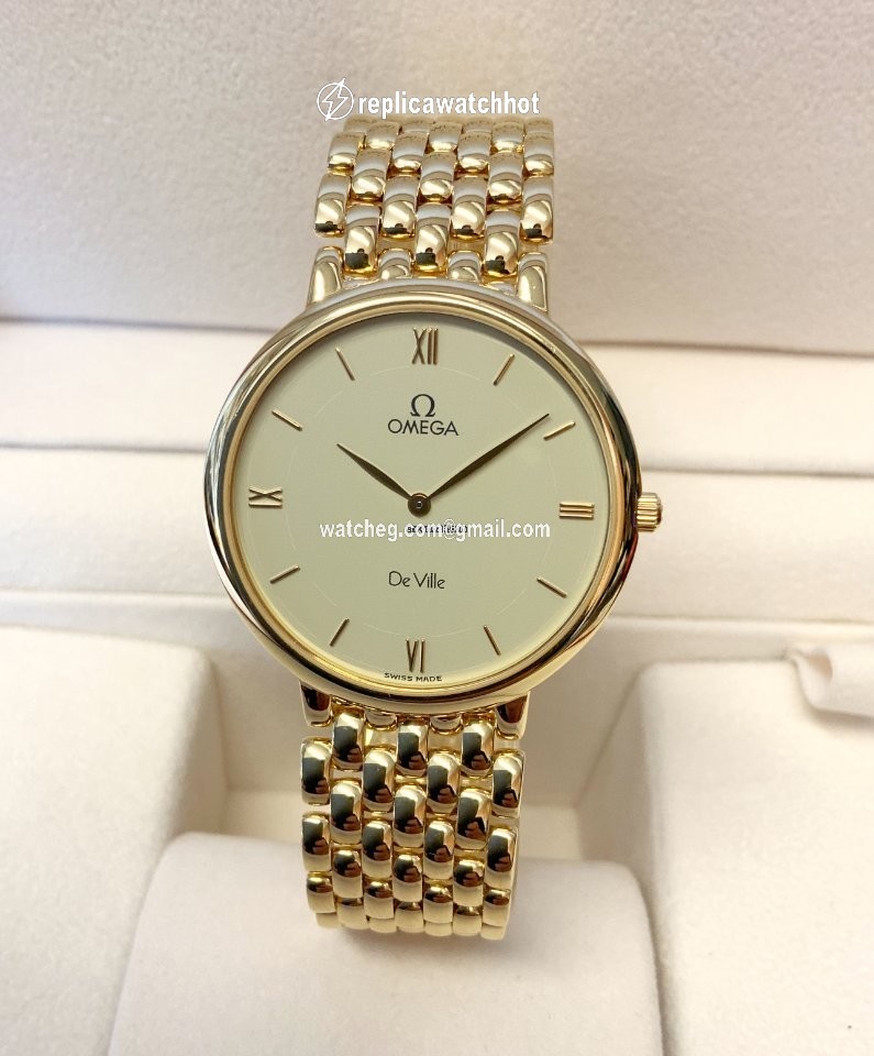 Omega De Ville Mens watch Unisex Quartz Yellow gold 7100.63.00 2