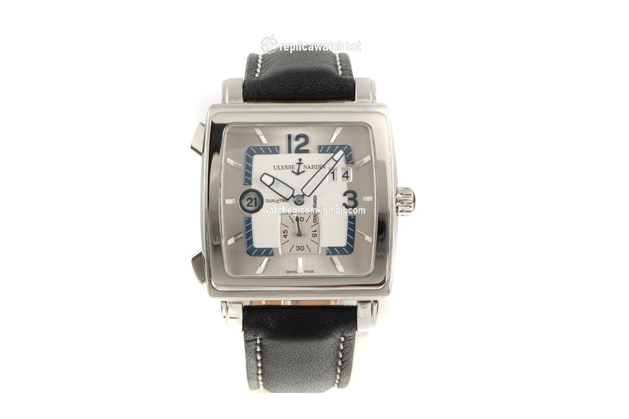 Ulysse Nardin Quadrato Dual Time Mens watch Unisex Automatic Steel 243-92 2