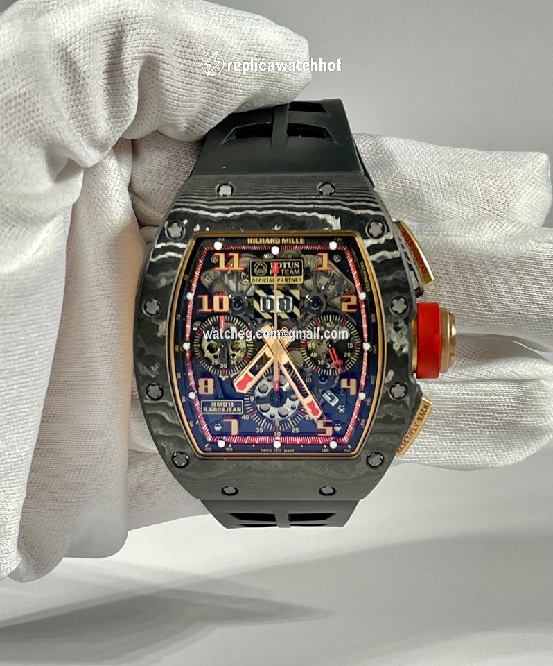 Richard Mille RM 011 Mens watch Unisex Automatic Rose gold RM11 F1 Lotus Romain Grosjean 2