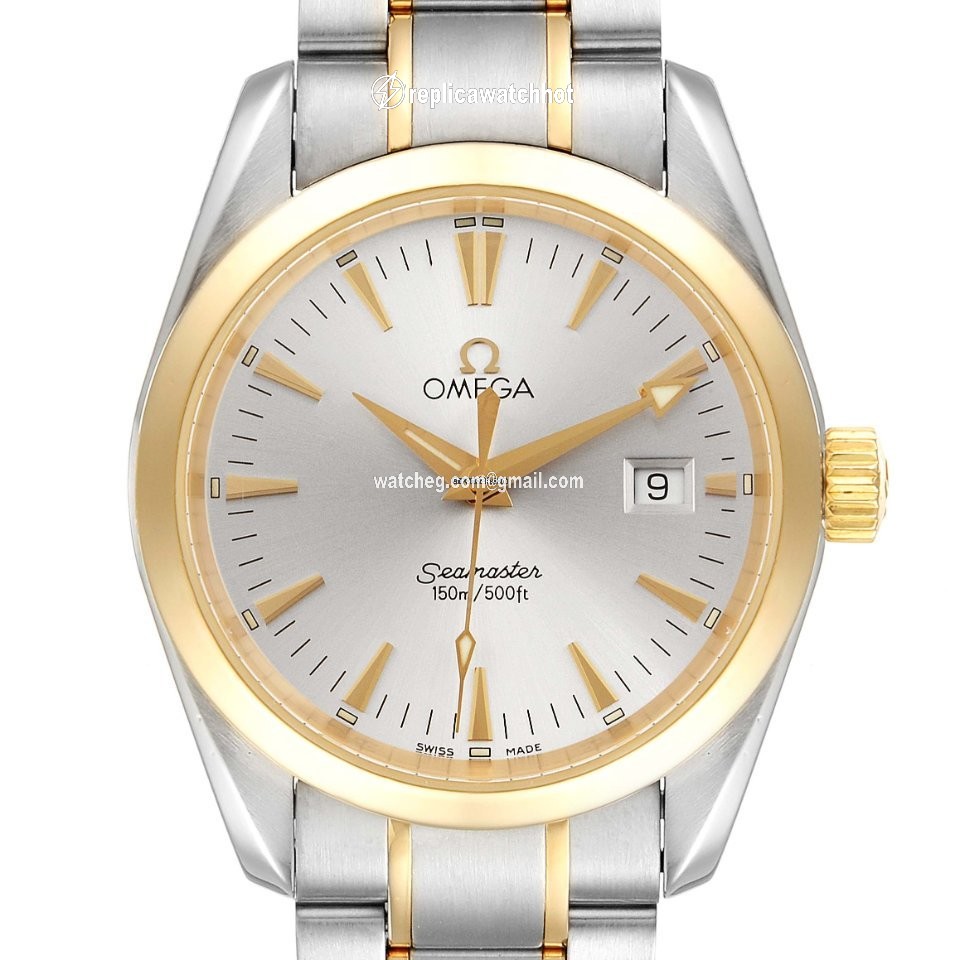 Omega Seamaster Aqua Terra Mens watch Unisex Quartz Gold Steel 2318.30.00 2