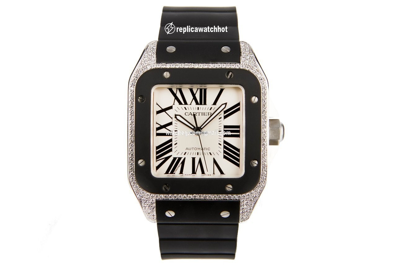 Cartier Santos 100 Mens watch Unisex Automatic Steel W20121U2 2