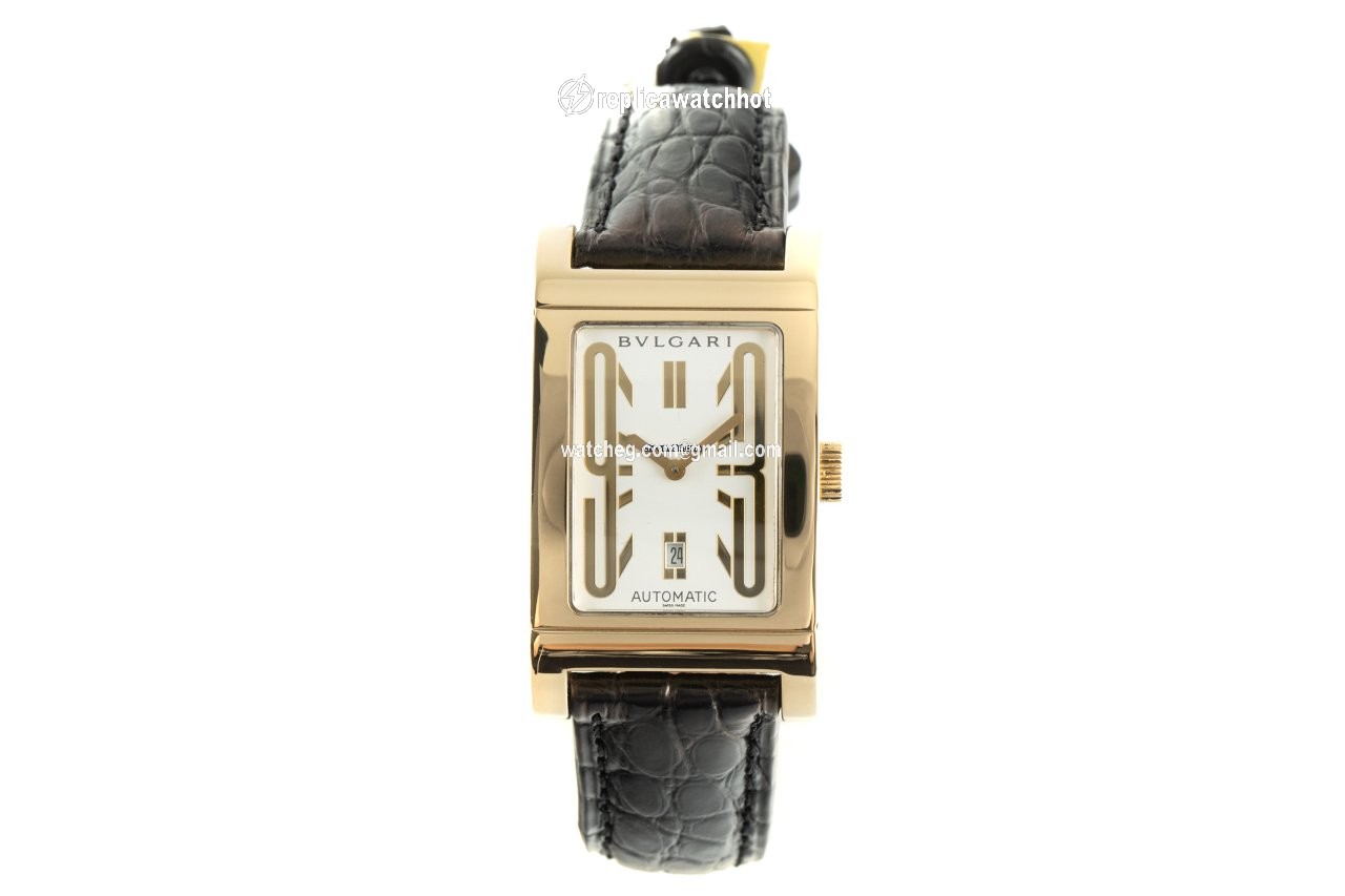 Bulgari Rettangolo Mens watch Unisex Automatic Yellow gold RT45G 2
