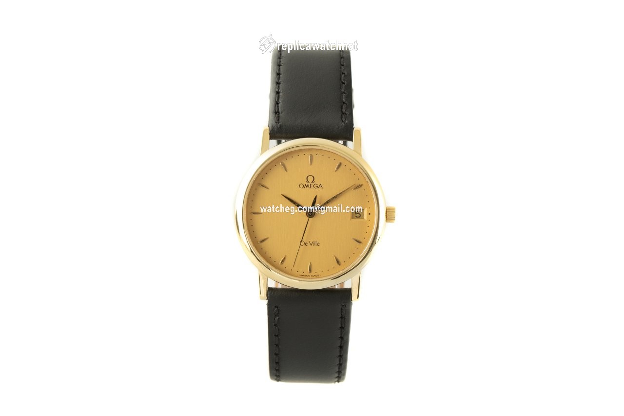 Omega De Ville Mens watch Unisex Quartz Yellow gold 196.2432 2