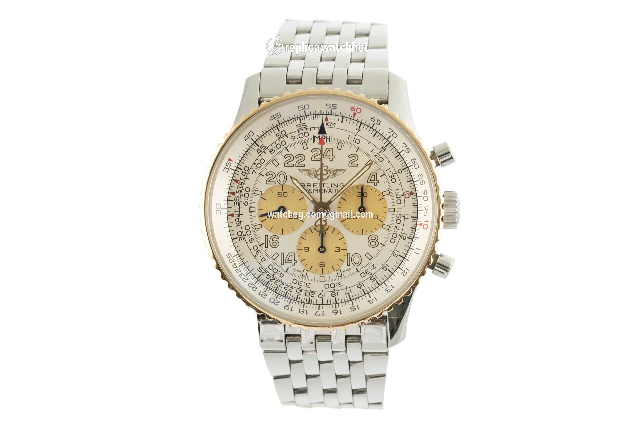 Breitling Navitimer Cosmonaute Mens watch Unisex Manual winding Gold Steel D12022 2