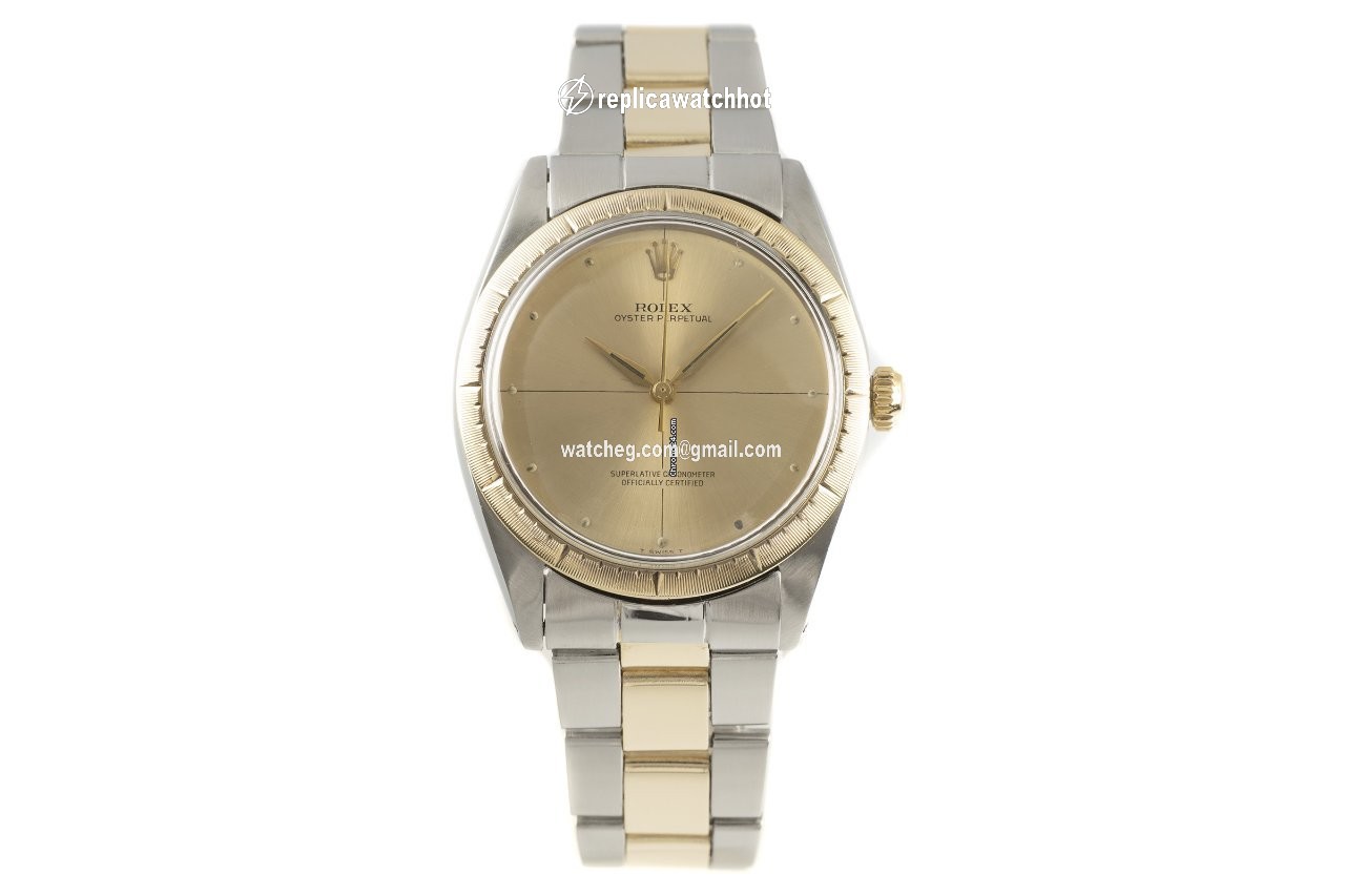 Rolex Oyster Perpetual 34 Mens watch Unisex Gold Steel Automatic 1008 2