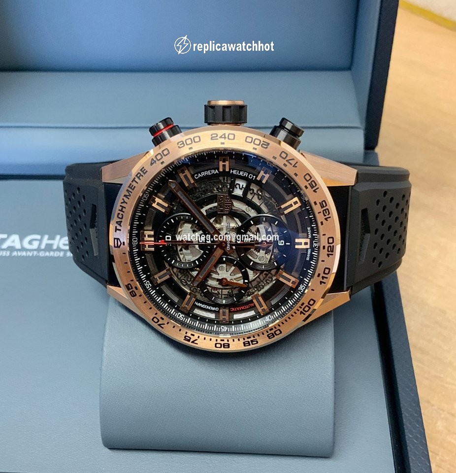 TAG Heuer Carrera Mens watch Unisex Automatic Rose gold CAR205B.FT6087 2