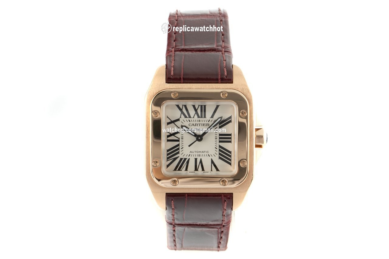 Cartier Santos 100 Mens watch Unisex Automatic Yellow gold 2879 2