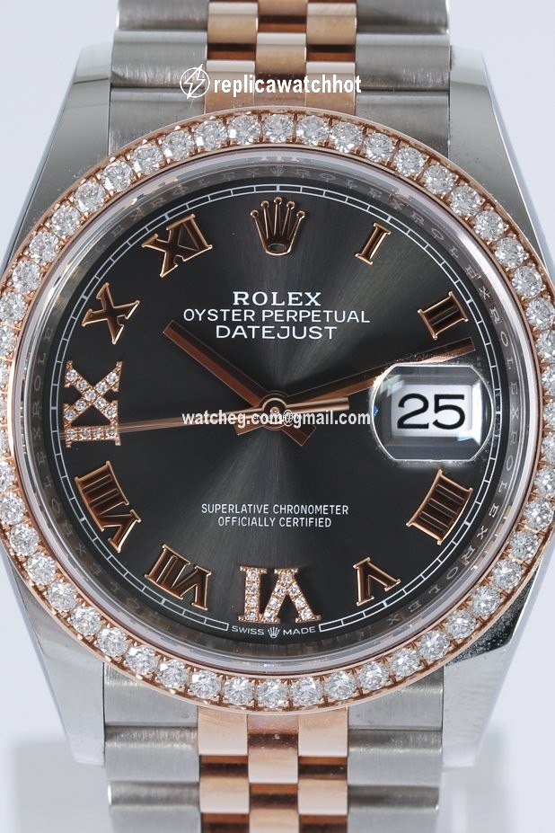 Rolex Datejust 36 Mens watch Unisex Gold Steel Automatic 126281 2