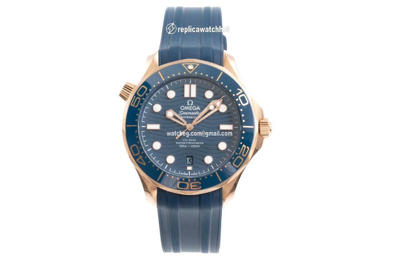 Omega Seamaster Diver 300 M Mens watch Unisex Automatic Red gold 210.62.42.20.03.001 2