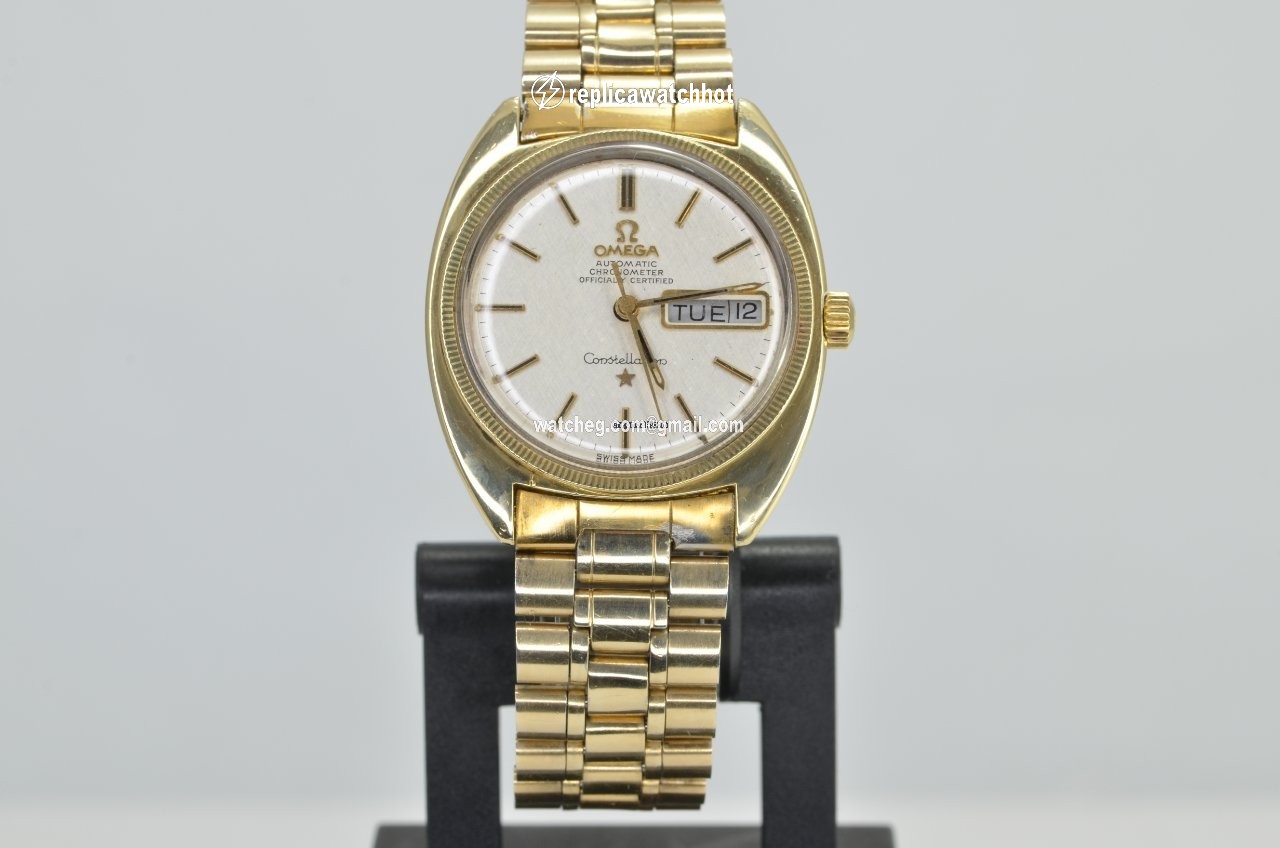Omega Constellation Day-Date Mens watch Unisex Automatic Gold Steel 168.029 2