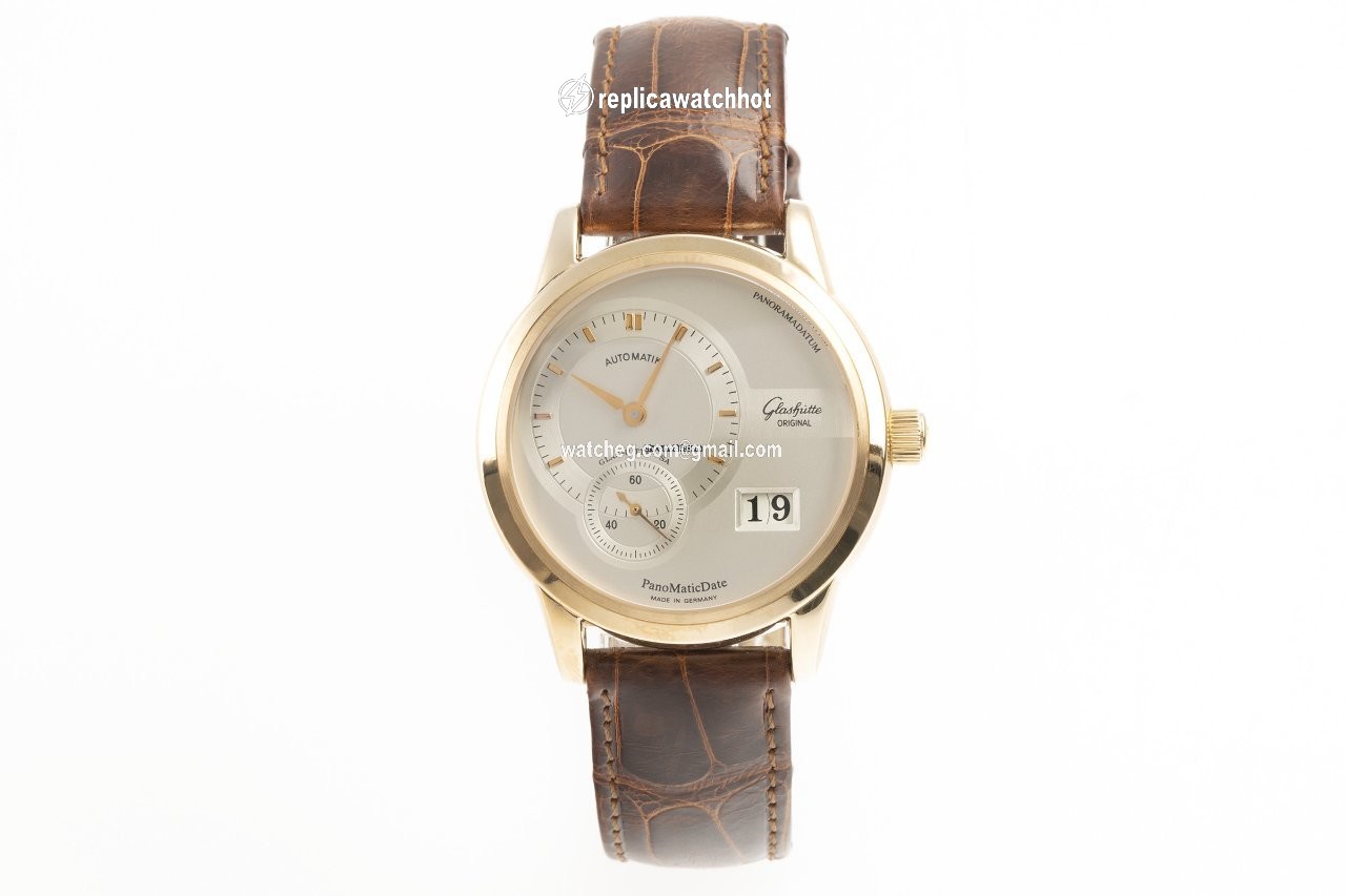 Glashtte Original PanoMaticDate Mens watch Unisex Automatic Yellow gold 90-01-01-01-04 2