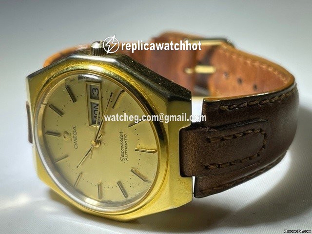 Omega Seamaster Mens watch Unisex Automatic Gold Steel 166.0260 2