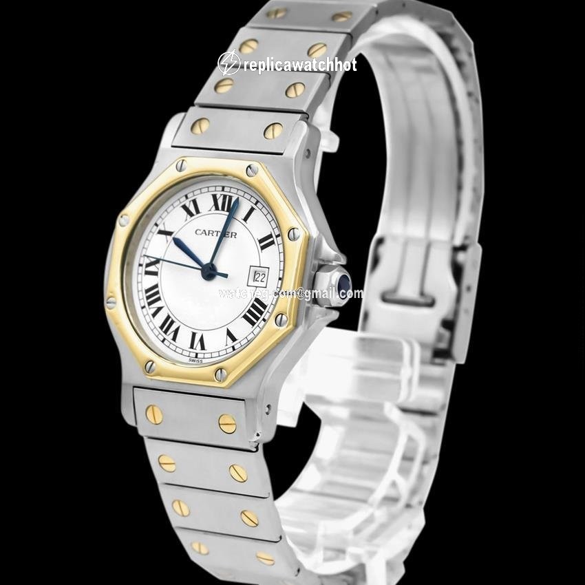 Cartier Santos Mens watch Unisex Automatic Gold Steel 7641ST 2