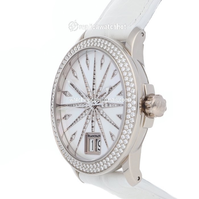 Blancpain Leman Womens watch Automatic White gold 2850-3554-55B 2