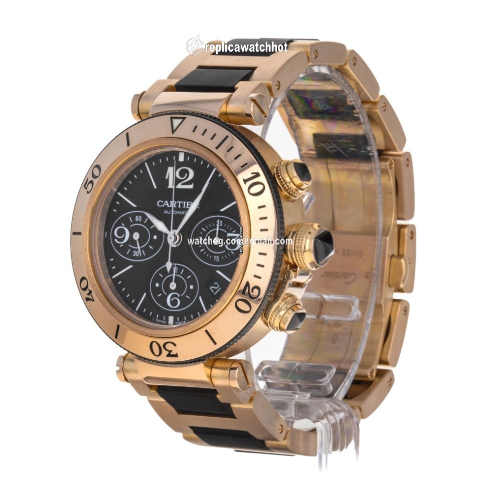 Cartier Pasha Seatimer Mens watch Unisex Automatic Rose gold W301980M  3066 2