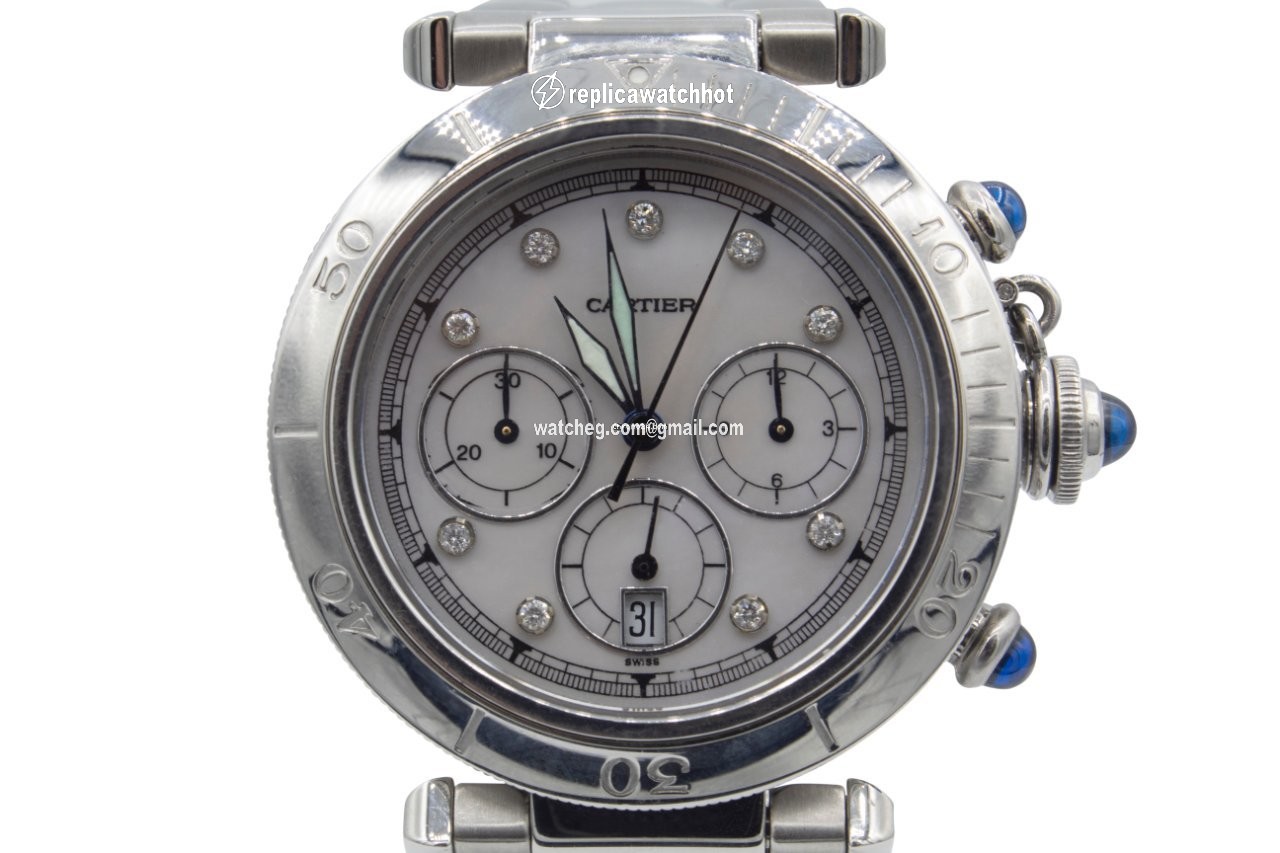 Cartier Pasha Mens watch Unisex Quartz Steel 1050 2