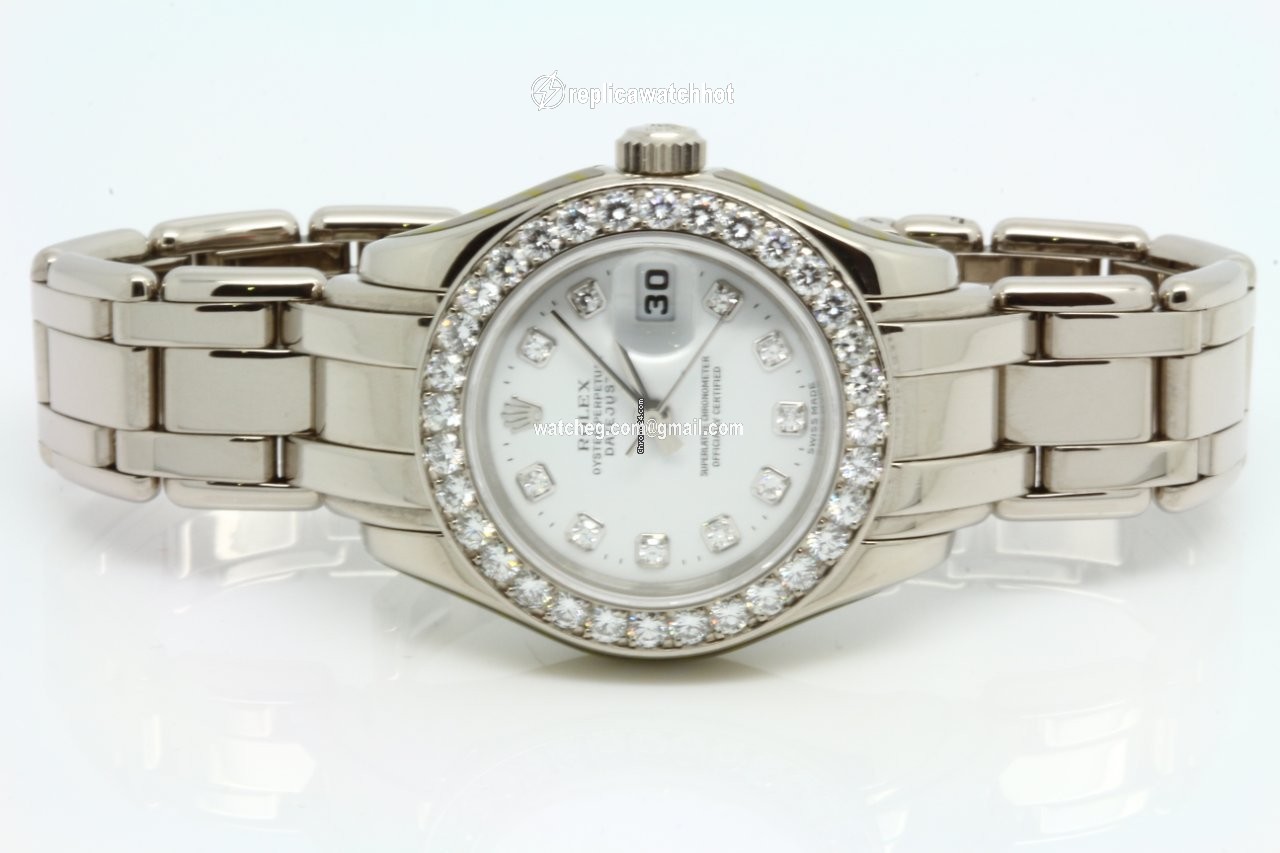 Rolex Lady-Datejust Pearlmaster Womens watch White gold Automatic 69299 2