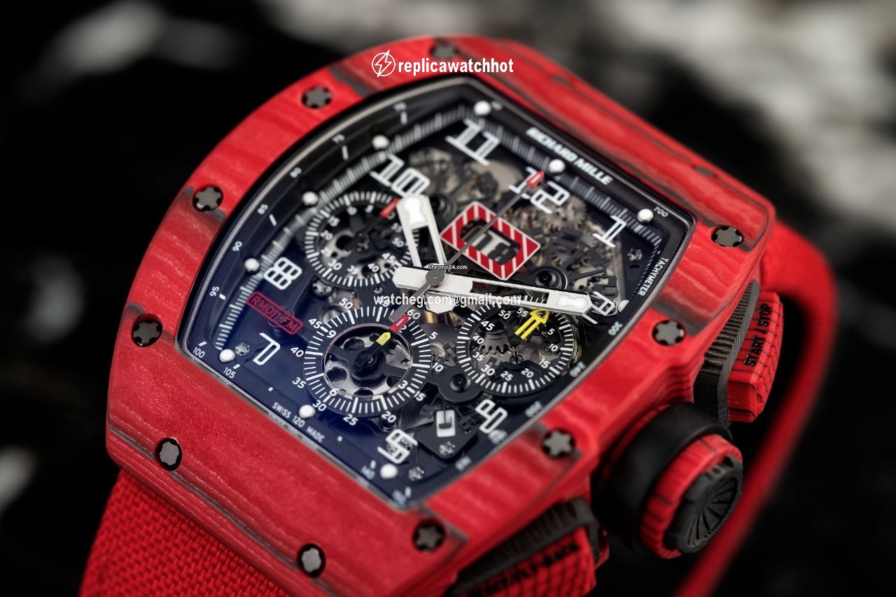 Richard Mille RM 011 Mens watch Unisex Automatic Carbon RM 011 Red TPT 2