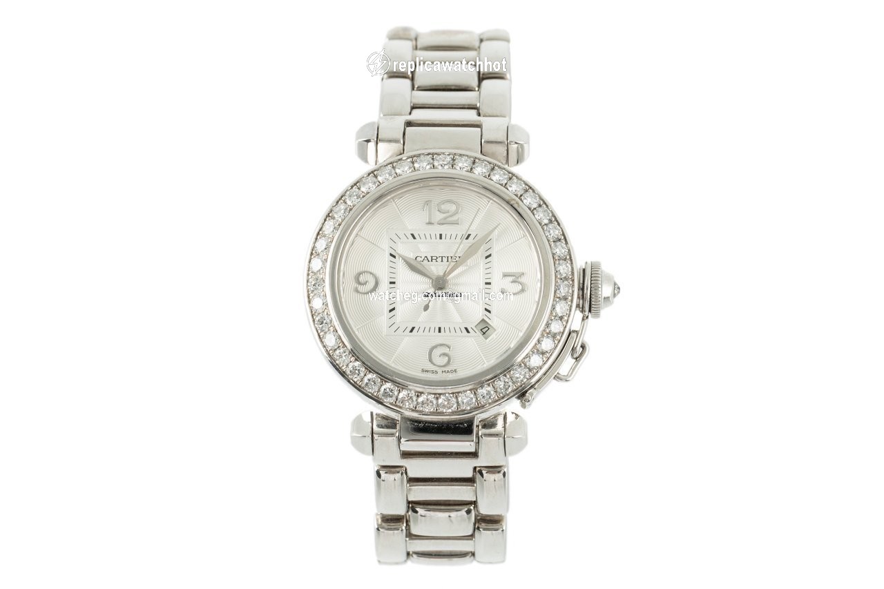 Cartier Pasha Womens watch Automatic White gold 2398 2