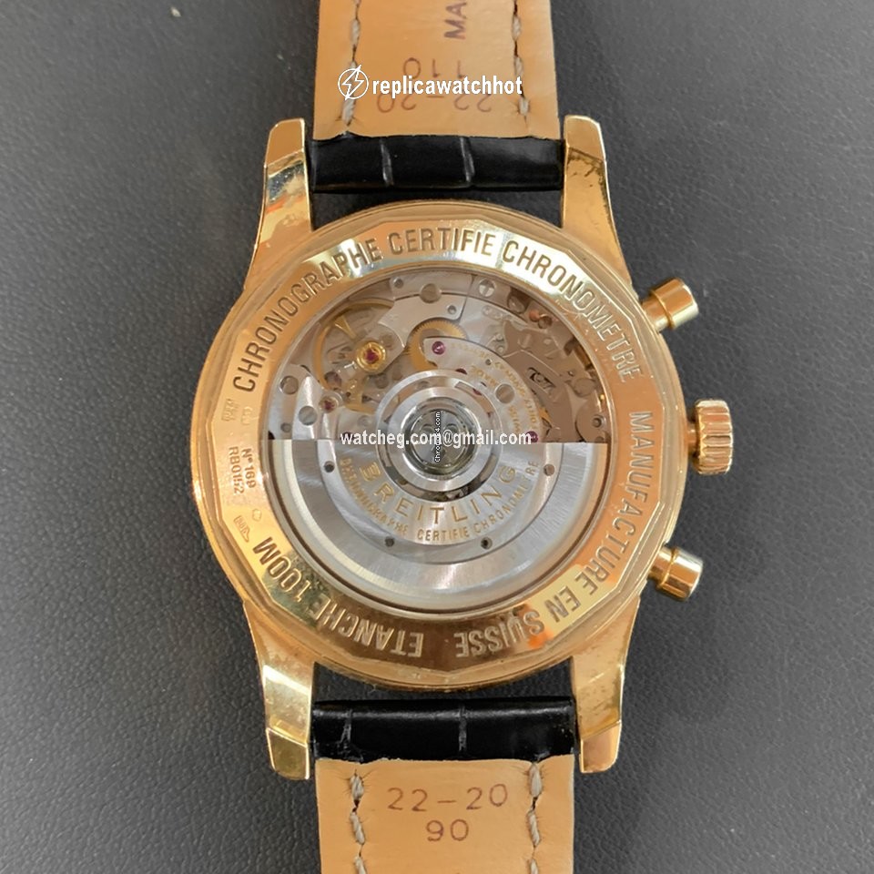 Breitling Transocean Chronograph Mens watch Unisex Automatic Rose gold RB015212 G738 2