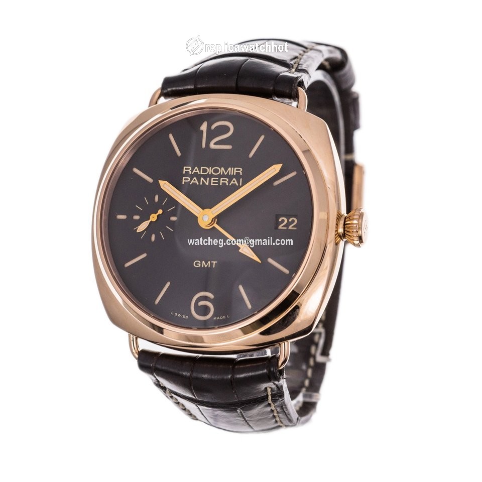 Panerai Radiomir 3 Days GMT Mens watch Unisex Manual winding Rose gold PAM 421 2