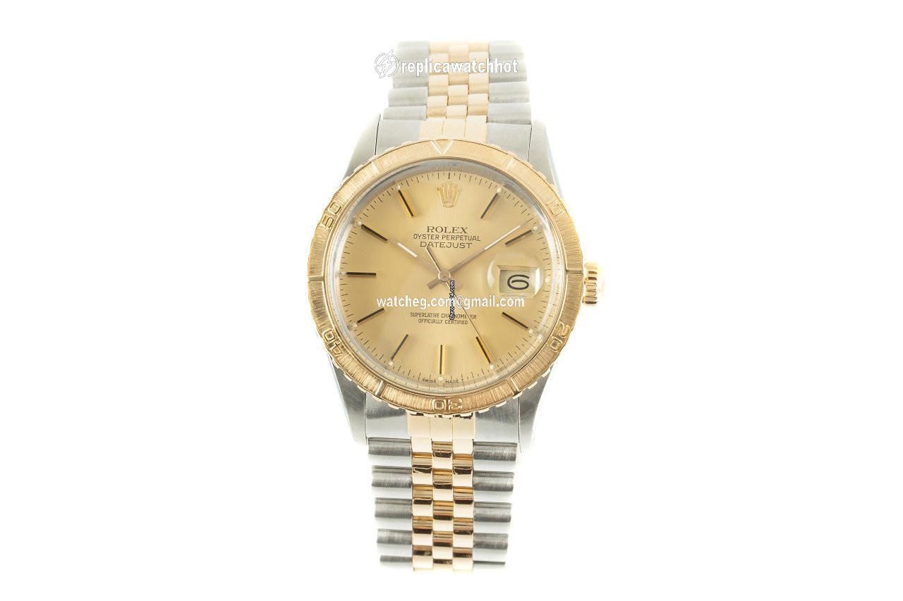 Rolex Datejust Turn-O-Graph Mens watch Unisex Gold Steel Automatic 16253 2