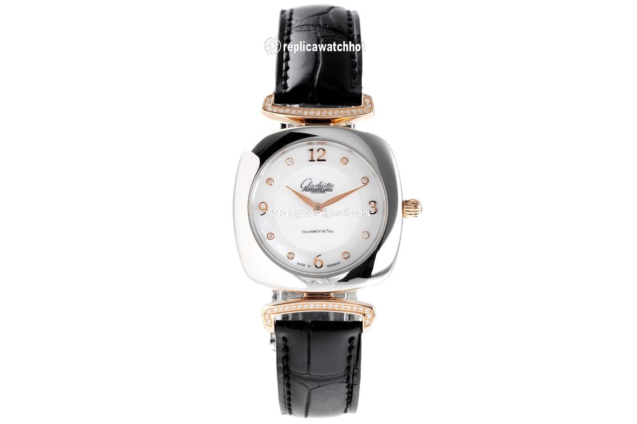 Glashtte Original Pavonina Womens watch Quartz Gold Steel 1-03-02-04-16-34 2