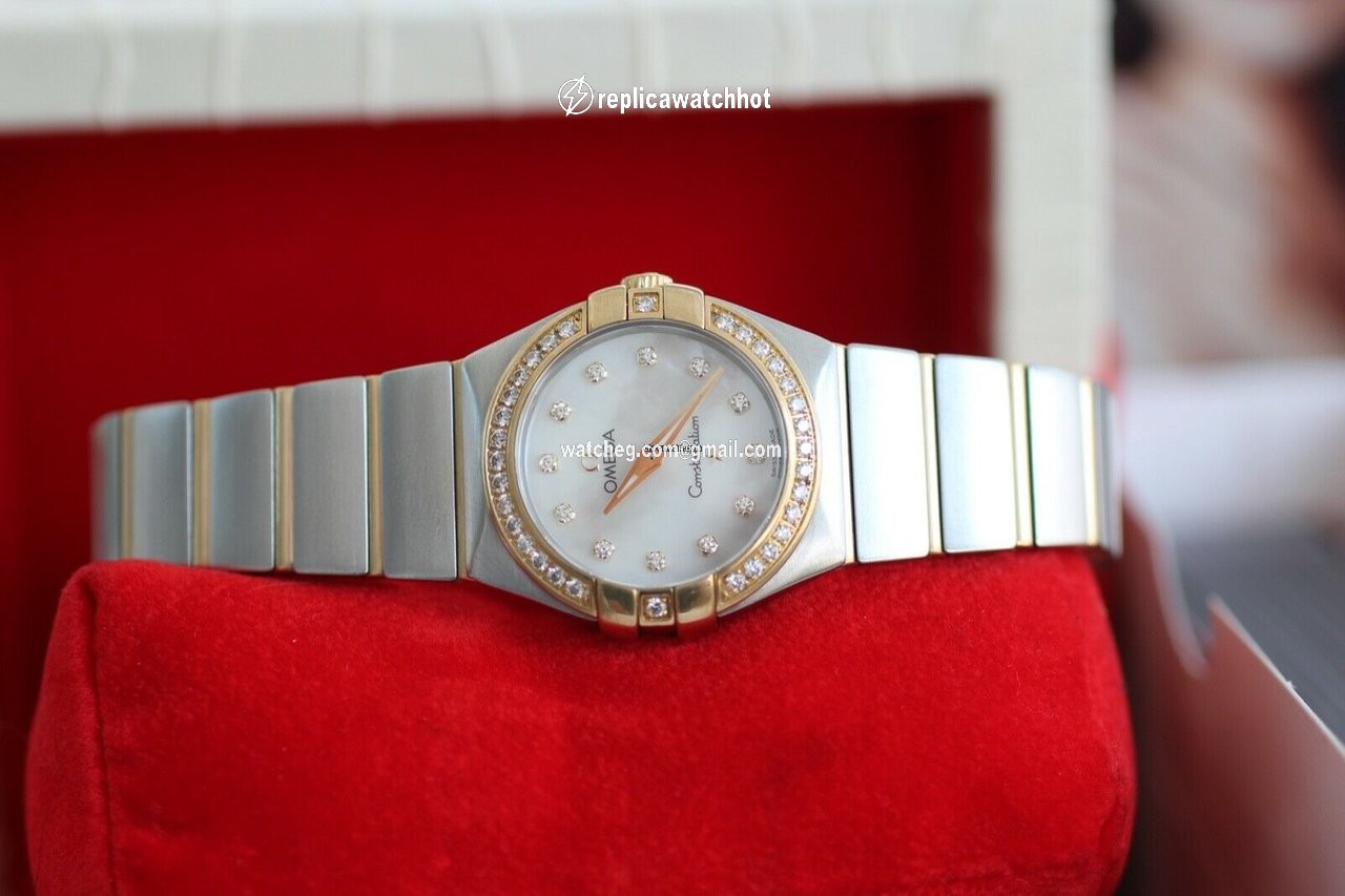 Omega Constellation Quartz Womens watch Quartz Gold Steel 123.25.27.60.55.003 2