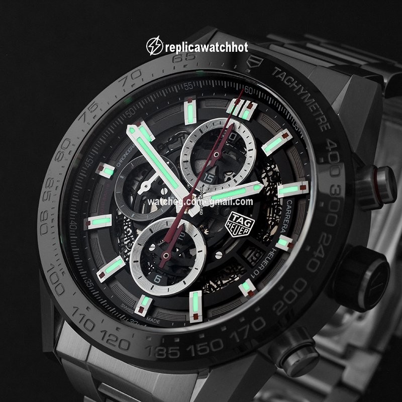 TAG Heuer Carrera Calibre HEUER 01 Mens watch Unisex Automatic Steel CAR2A1W.BA0703 2