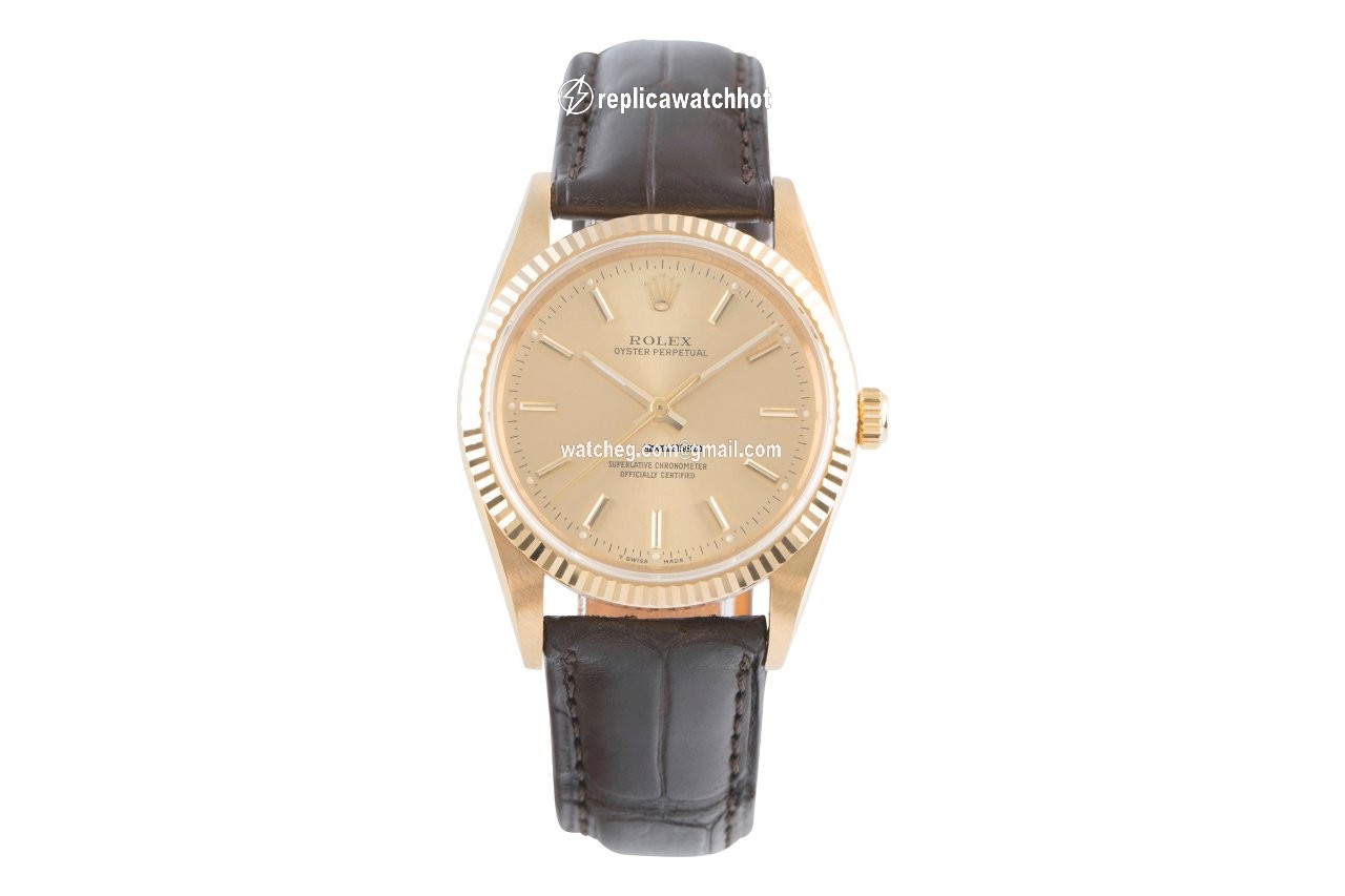Rolex Oyster Perpetual 34 Mens watch Unisex Yellow gold Automatic 14238 2