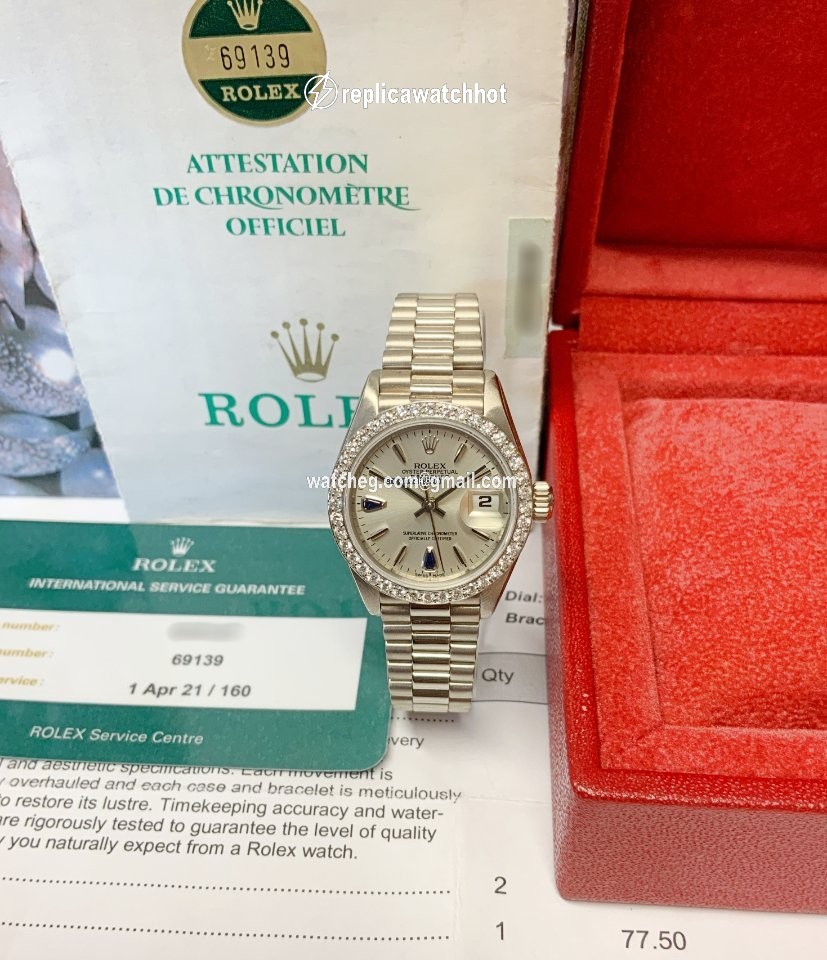 Rolex Lady-Datejust Womens watch White gold Automatic 69139 2