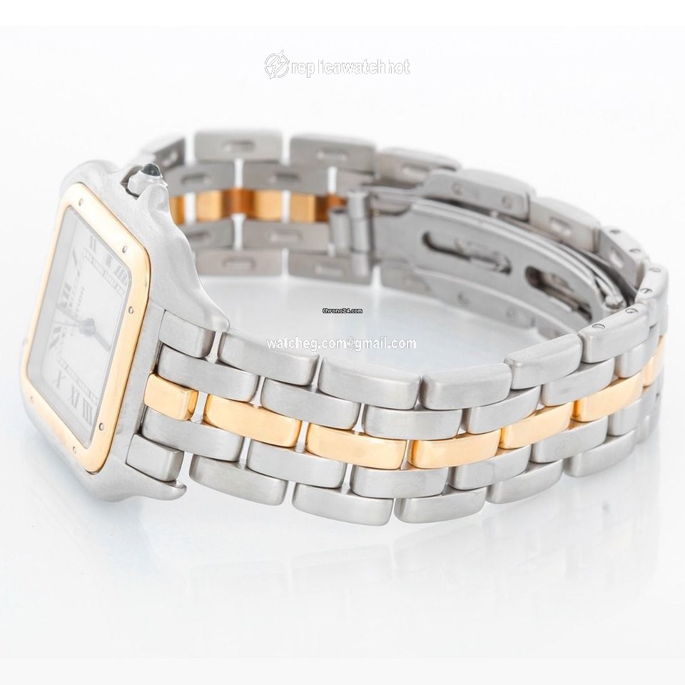 Cartier Panthere Mens watch Unisex Quartz Gold Steel W25027B5 2