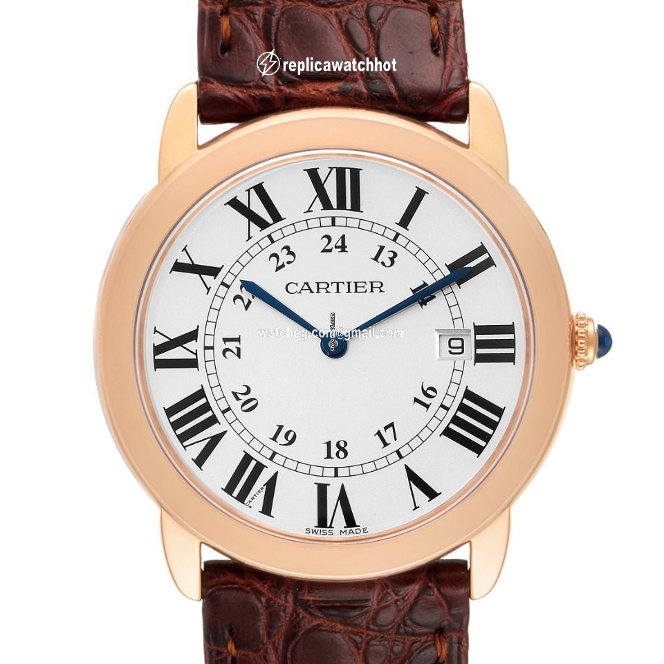 Cartier Ronde Solo de Cartier Mens watch Unisex Quartz Gold Steel W6701008 2