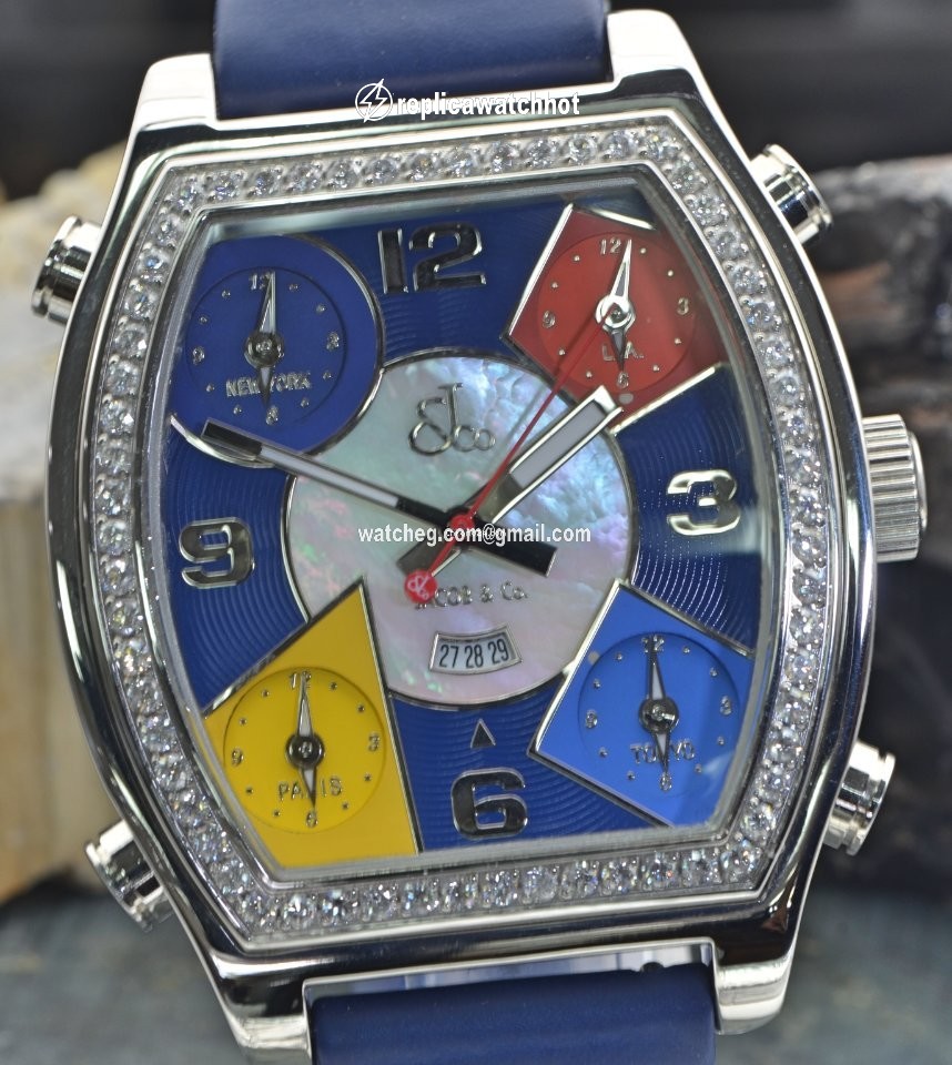 Jacob & Co. Five Time Zone Mens watch Unisex Quartz Steel JC-13D 2