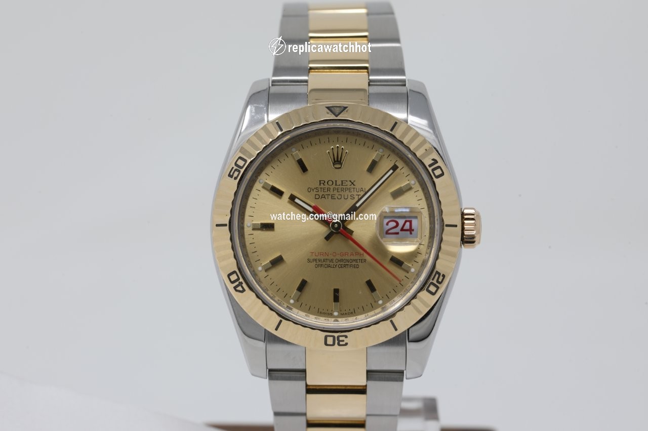 Rolex Datejust Turn-O-Graph Mens watch Unisex Gold Steel Automatic 116263 2