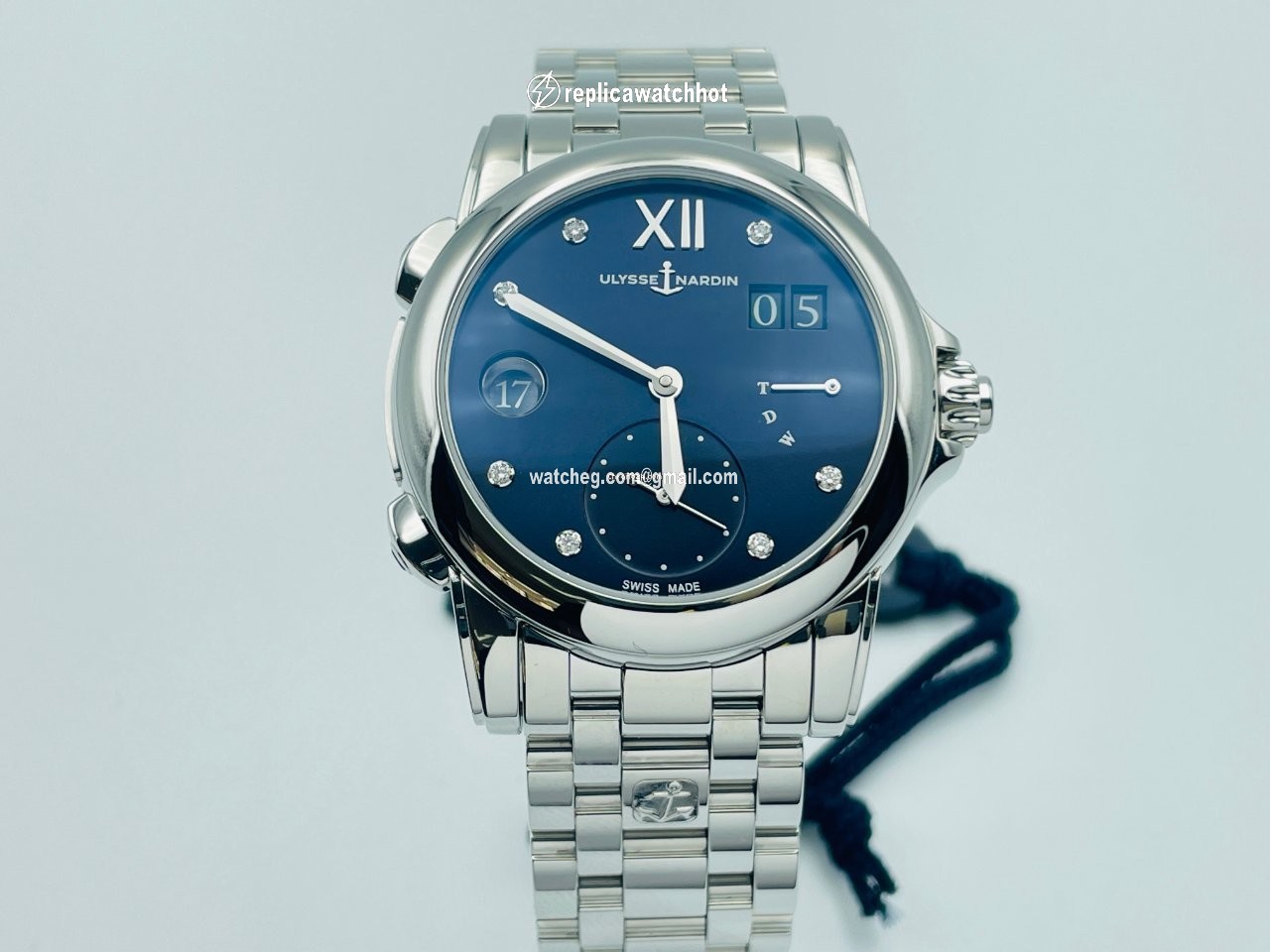 Ulysse Nardin Dual Time Womens watch Automatic Steel 3243-222 2