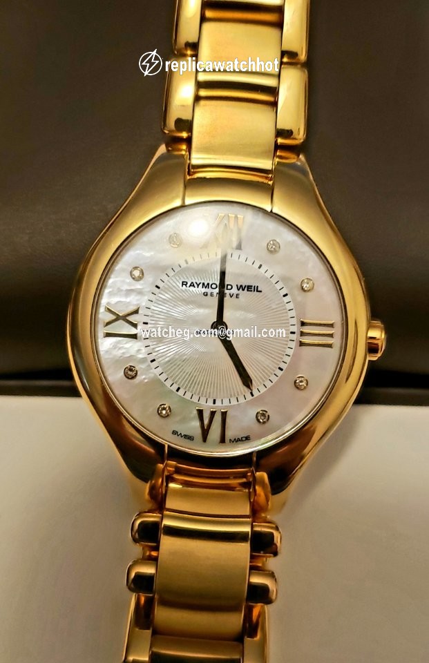 Raymond Weil Noemia Womens watch Quartz Gold Steel 5136-P-00995 2