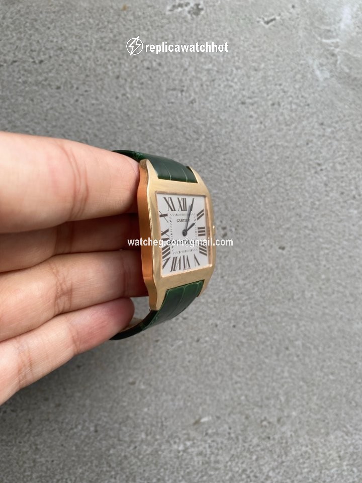 Cartier Santos Dumont Mens watch Unisex Manual winding Rose gold 2650 2