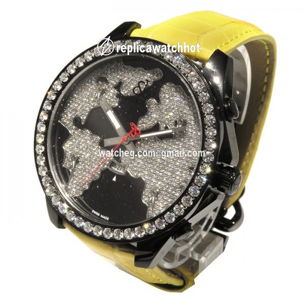 Jacob & Co. Five Time Zone Quartz Steel JC-47STBD 2