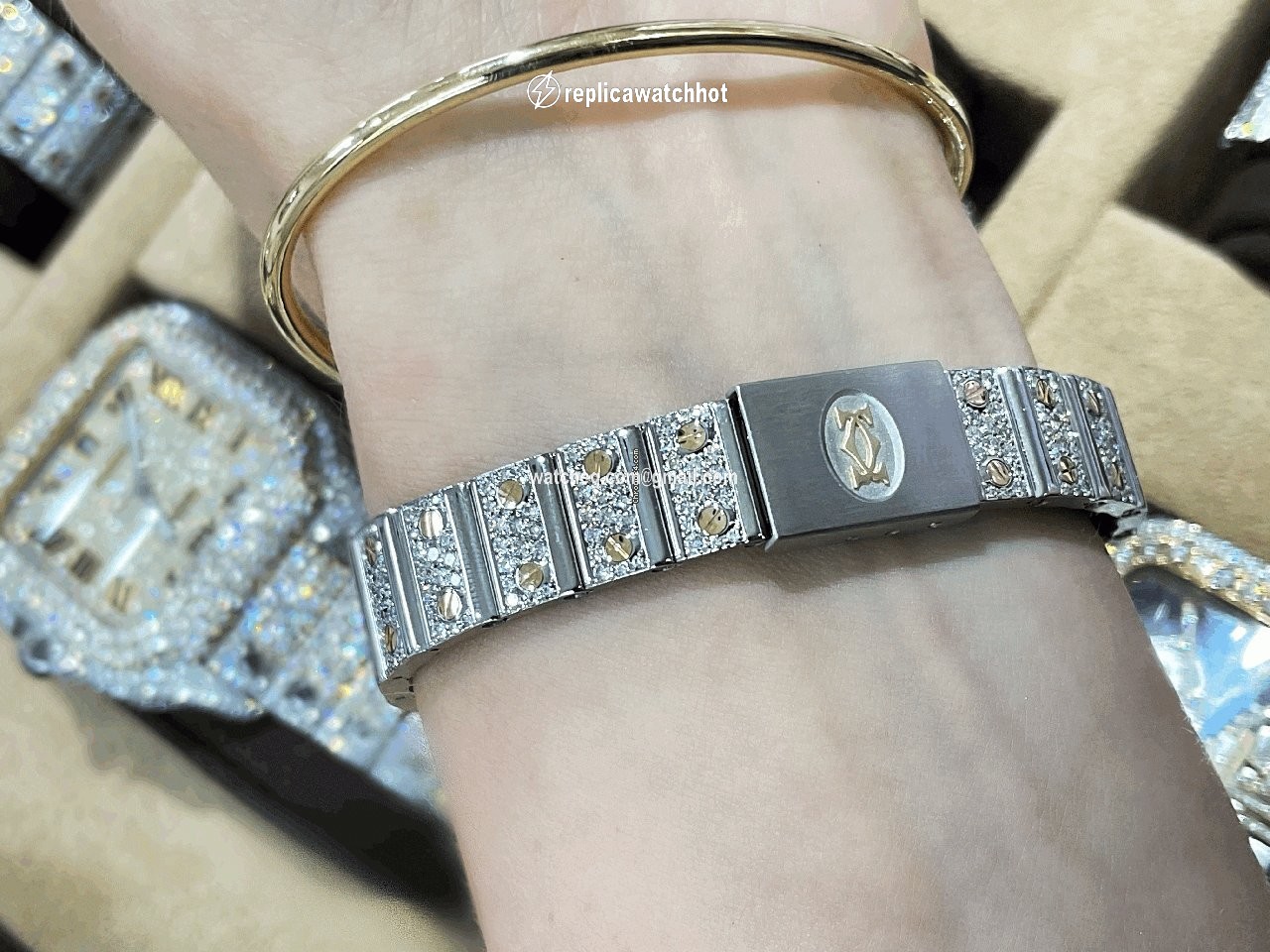 Cartier Santos Galbee Womens watch Quartz Steel W20012C4 2