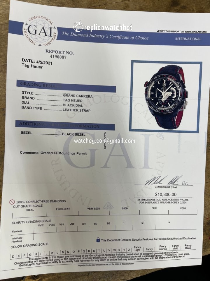 TAG Heuer Grand Carrera Mens watch Unisex Automatic Titanium CAV5185.FC6237 2