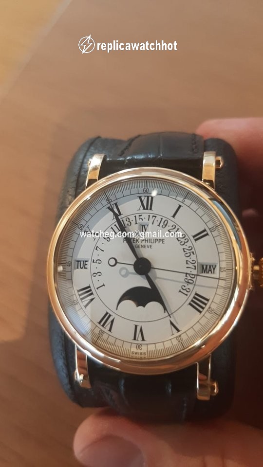 Patek Philippe Perpetual Calendar Mens watch Unisex Automatic Yellow gold 5059J 2