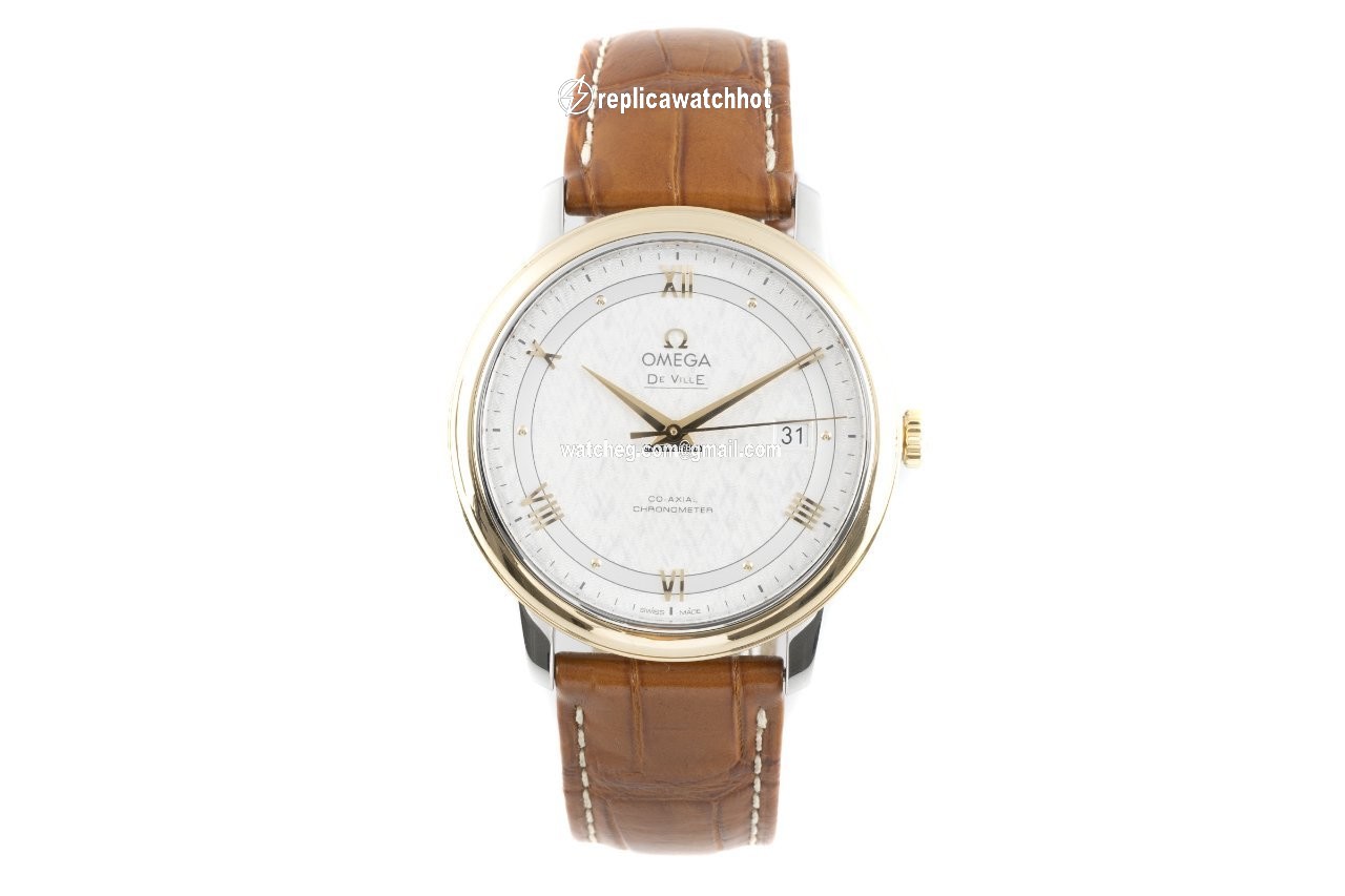 Omega De Ville Prestige Mens watch Unisex Automatic Gold Steel 424.23.40.20.02.001 2
