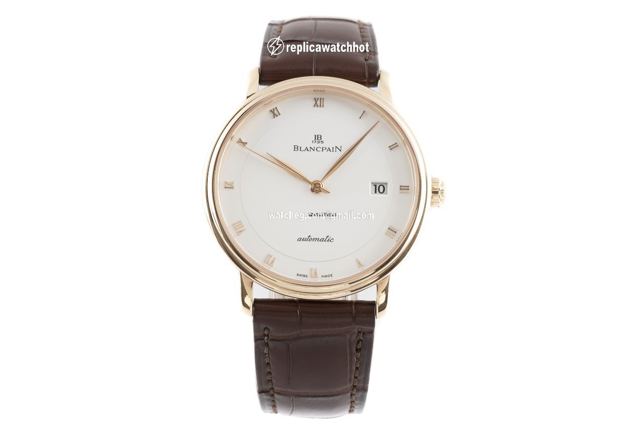 Blancpain Villeret Ultra-Slim Mens watch Unisex Automatic Red gold 6223-3642-55A 2