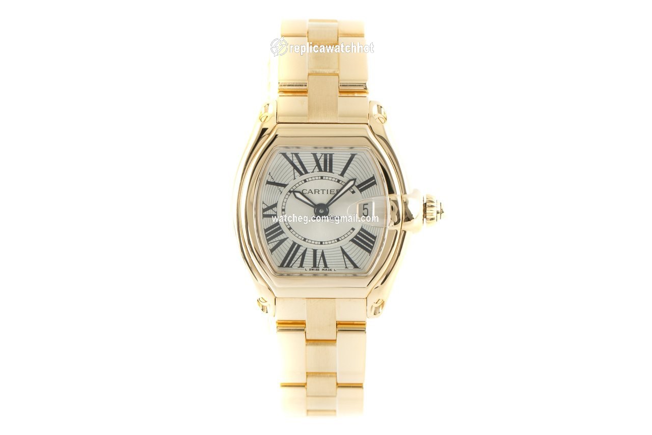 Cartier Roadster Mens watch Unisex Quartz Yellow gold W62018V1 2