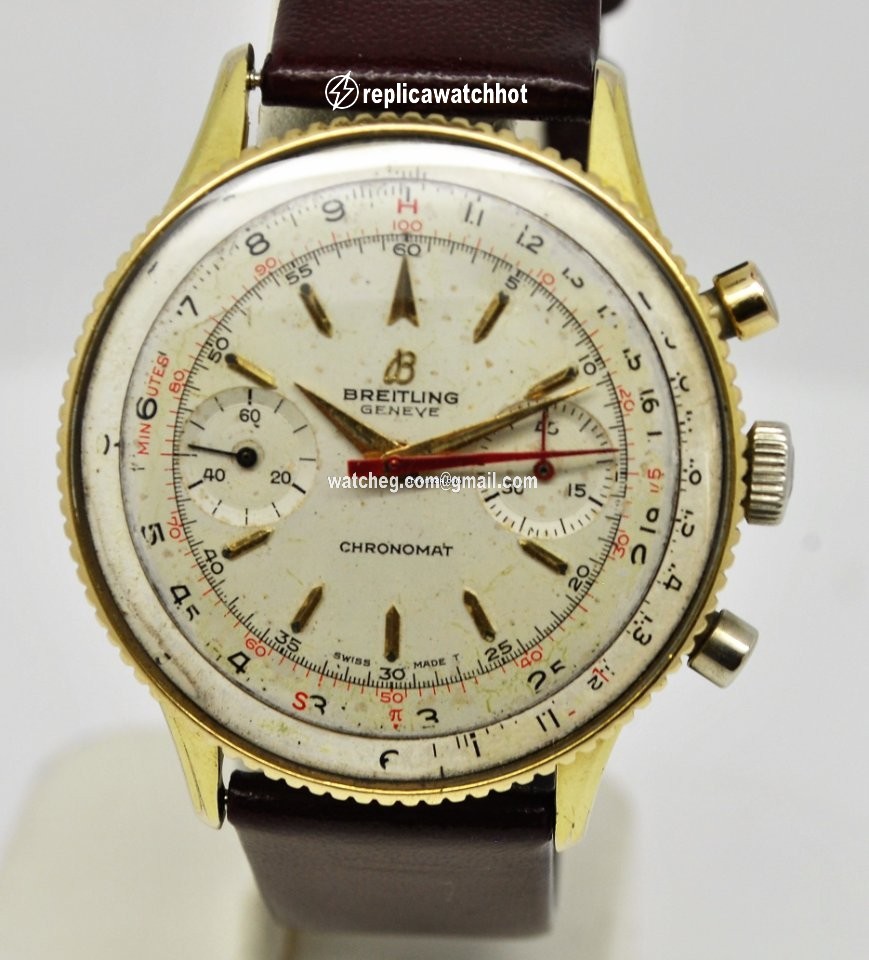 Breitling Chronomat Mens watch Unisex Manual winding Gold Steel 808 2