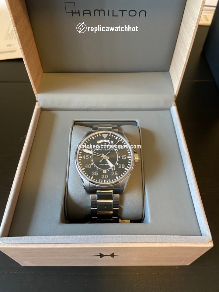 Hamilton Khaki Pilot Day Date Mens watch Unisex Automatic Steel H64615135 2