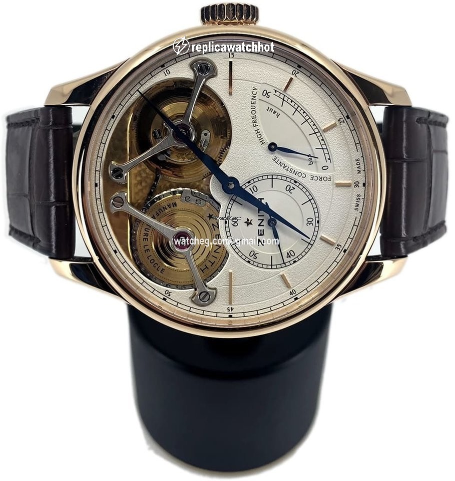 Zenith Academy Mens watch Unisex Manual winding Rose gold 182210481001C713 2