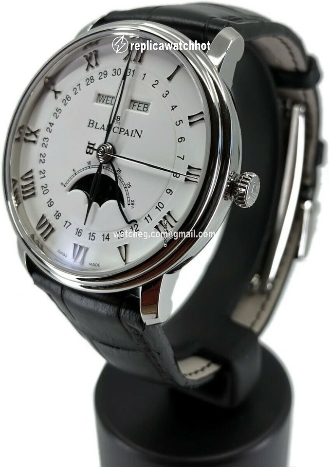 Blancpain Villeret Quantieme Complet Mens watch Unisex Automatic Steel 6654 1127 55B 2