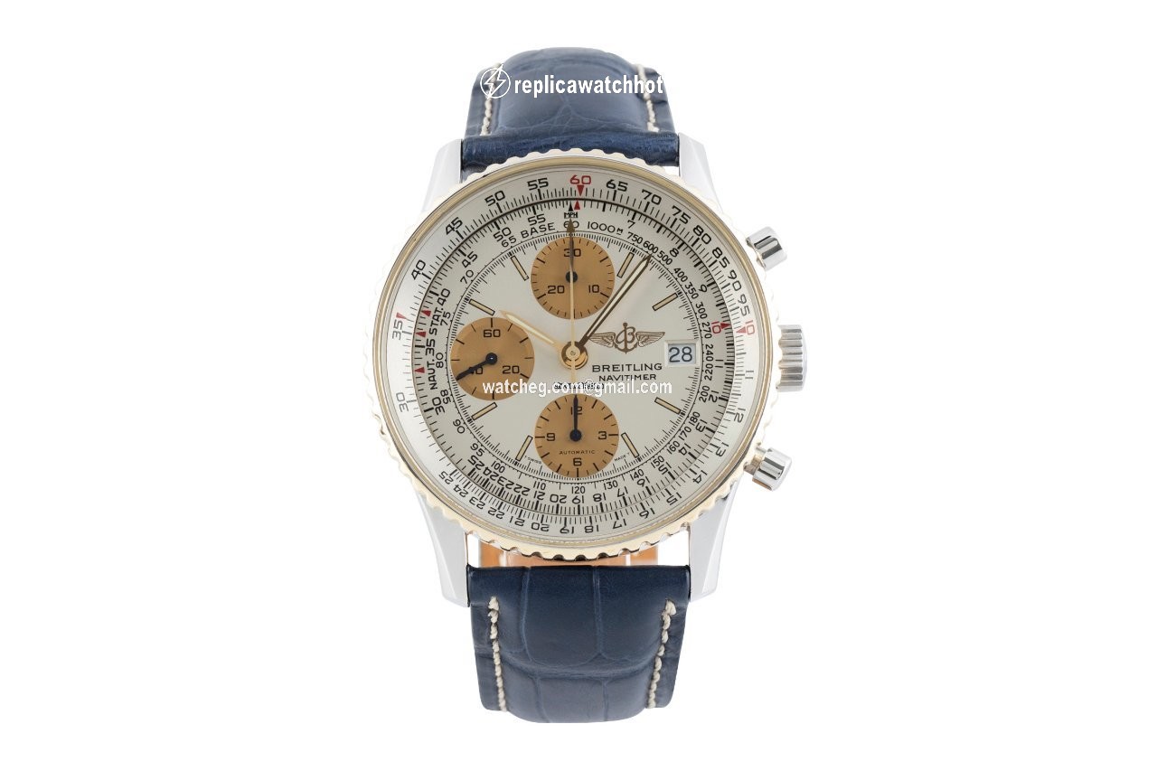 Breitling Old Navitimer Mens watch Unisex Automatic Gold Steel B13019 2